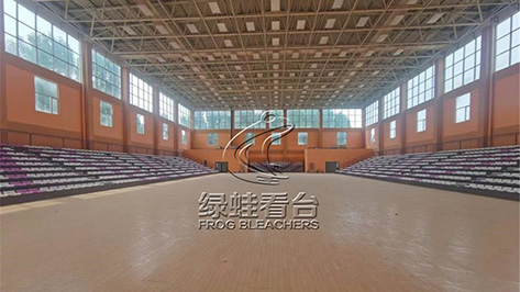 河北美術學院體育館電動伸縮看臺項目案例